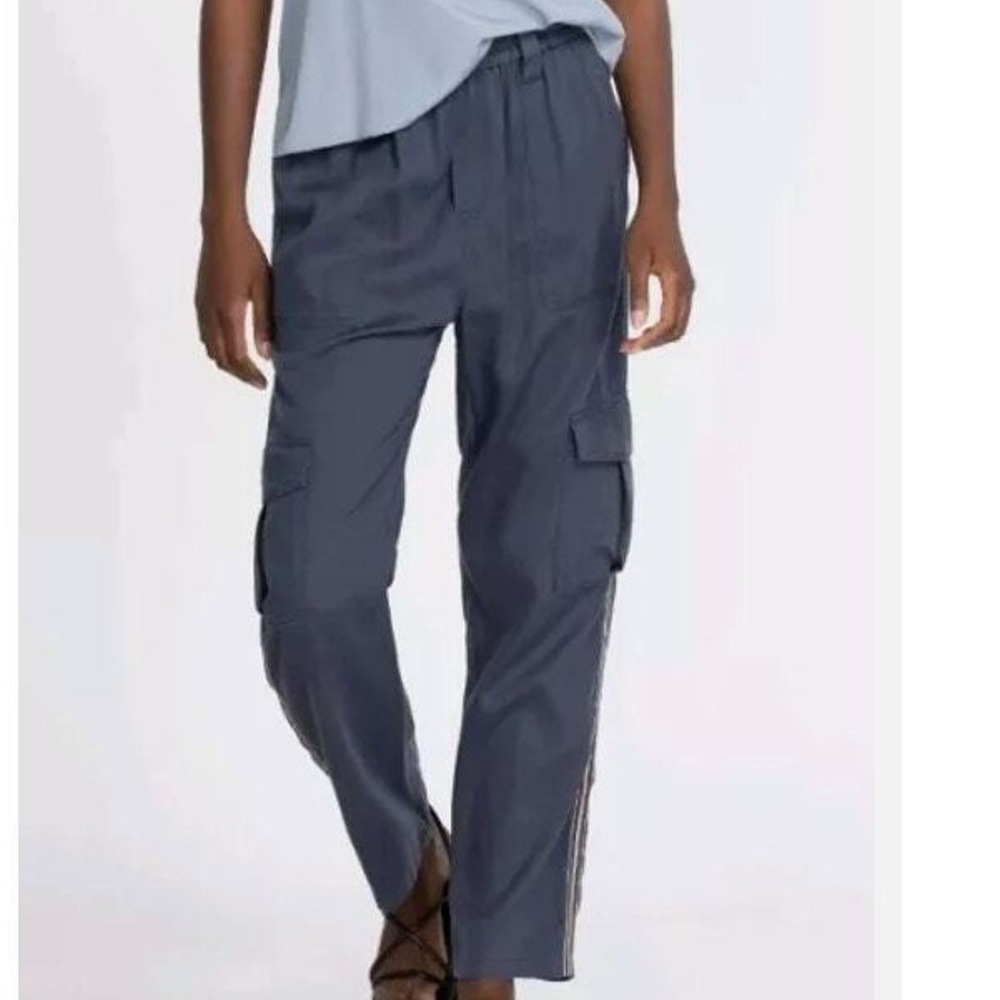 sizeJohnny Was Slate Blue Cargo Pants Casual Lounge Stripe Women's XL